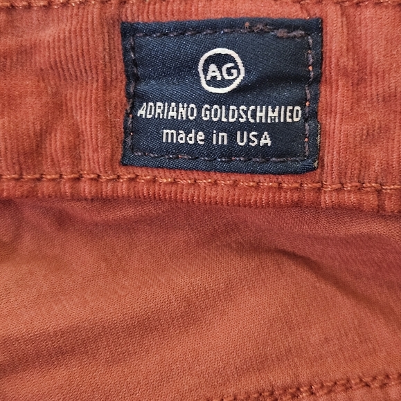 AG Adriano Goldschmied Pants Womens‎ Size 28R Orange Corduroy Skinny New - Picture 5 of 13